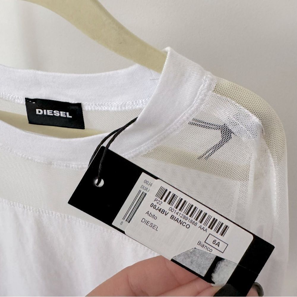 Diesel White Kids Dress - Picture 5 of 6